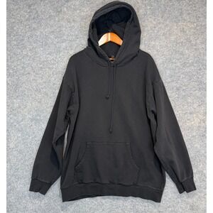 Skims French Terry Hoodie Sweatshirt Mens XL Relaxed Fit Black Heavyweight